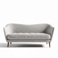 Modern gray fabric sofa with tapered wooden legs 180 x 90 x 75cm