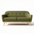 Green fabric sofa with wooden legs 180 x 80 x 75cm for living room