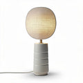 Ceramic table lamp with linen shade and modern design 20 x 20 x 40cm