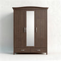 Wooden wardrobe with mirror two drawers and modern design 180 x 100 x 50cm
